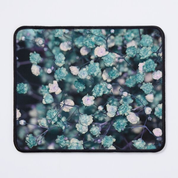 Item preview, Baby's Breathe Flowers in White and Turquoise Blue designed and sold by JariHawk.