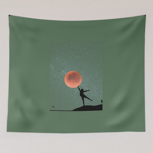 Item preview, Galaxy and Moon Oneness Green Graphic designed and sold by WonderfulHumans.