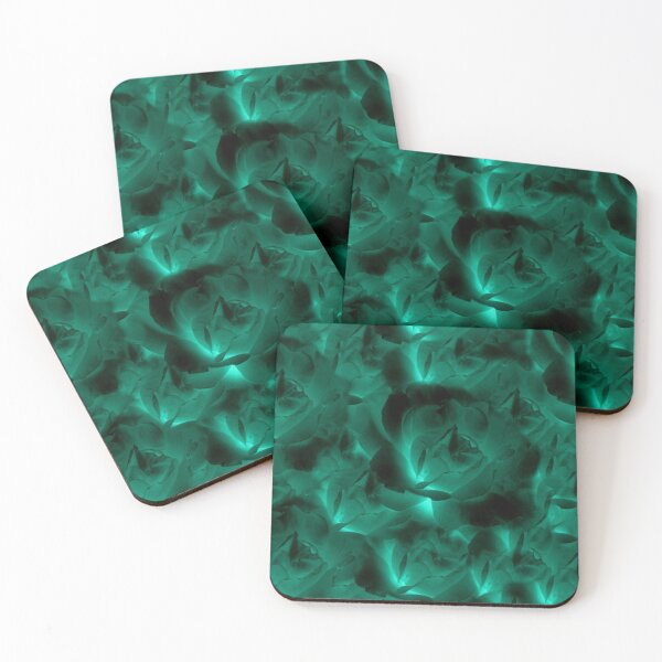Item preview, Deep Emerald Green Large Cabbage Rose Collage with Black designed and sold by JariHawk.