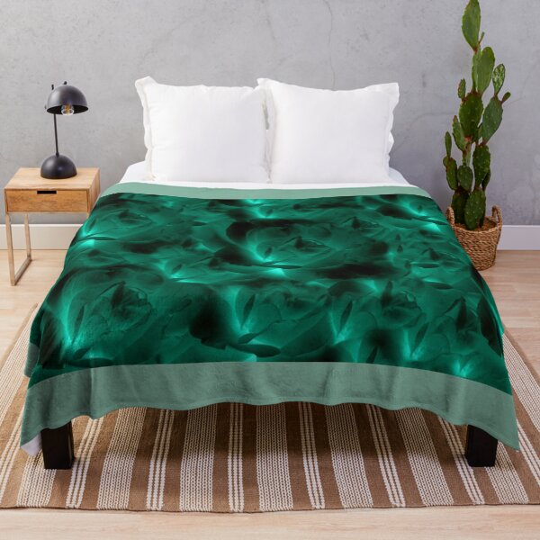 Item preview, Deep Emerald Green Large Cabbage Rose Collage with Black designed and sold by JariHawk.
