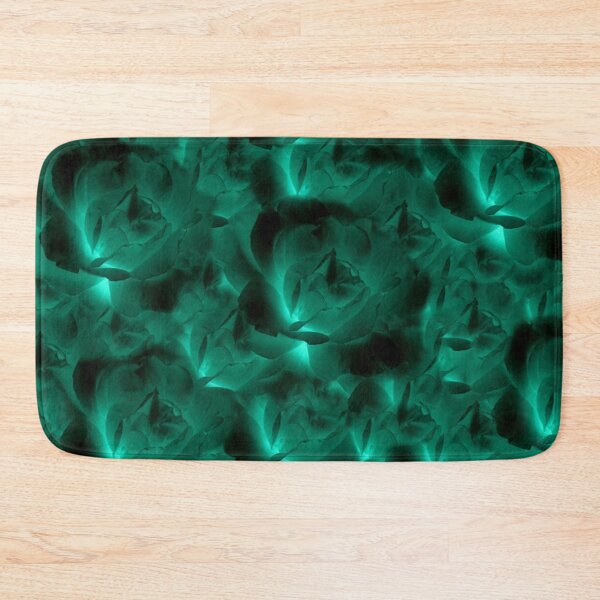 Item preview, Deep Emerald Green Large Cabbage Rose Collage with Black designed and sold by JariHawk.