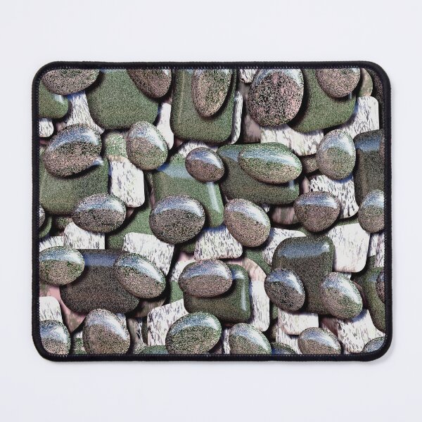 Item preview, River Rocks in Subtle Pink and Olive designed and sold by SeaChangeDesign.