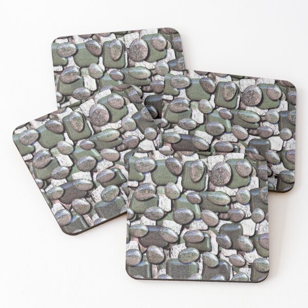 Item preview, River Rocks in Subtle Pink and Olive designed and sold by SeaChangeDesign.