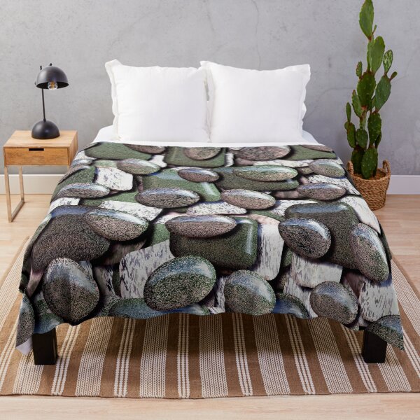 Item preview, River Rocks in Subtle Pink and Olive designed and sold by SeaChangeDesign.