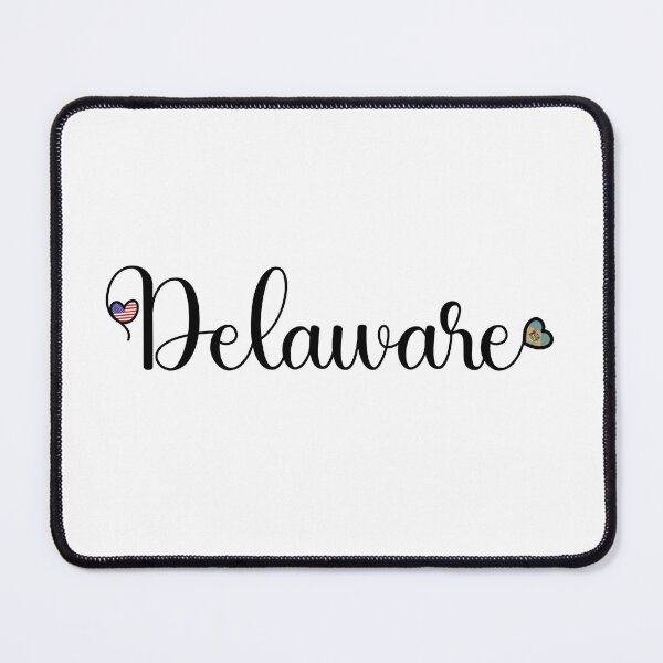 Item preview, I Love Delaware - Delaware Script With Heart Shaped Flags designed and sold by molamode.