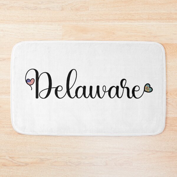 Item preview, I Love Delaware  - Delaware Script With Heart Shaped Flags designed and sold by molamode.