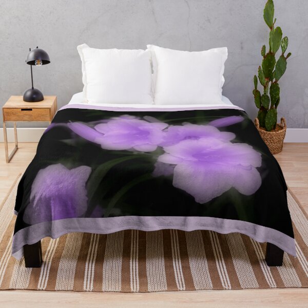 Item preview, Fantasy Glowing Violet Purple Day Lilies Flowers designed and sold by JariHawk.