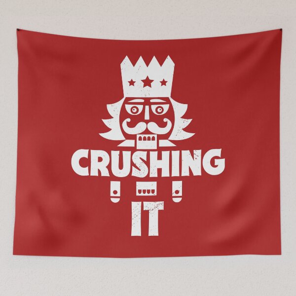 Item preview, Crushing It  // Funny Christmas Nutcracker designed and sold by SLAG-Creative.