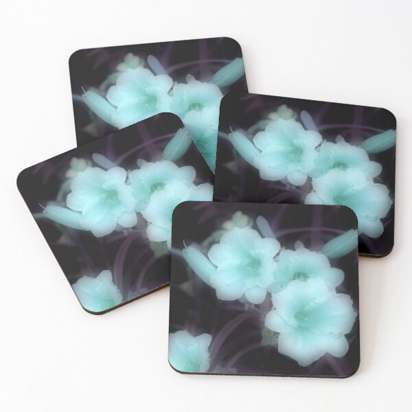 Item preview, Fantasy Glowing Turquoise Blue Day Lilies Flowers designed and sold by JariHawk.