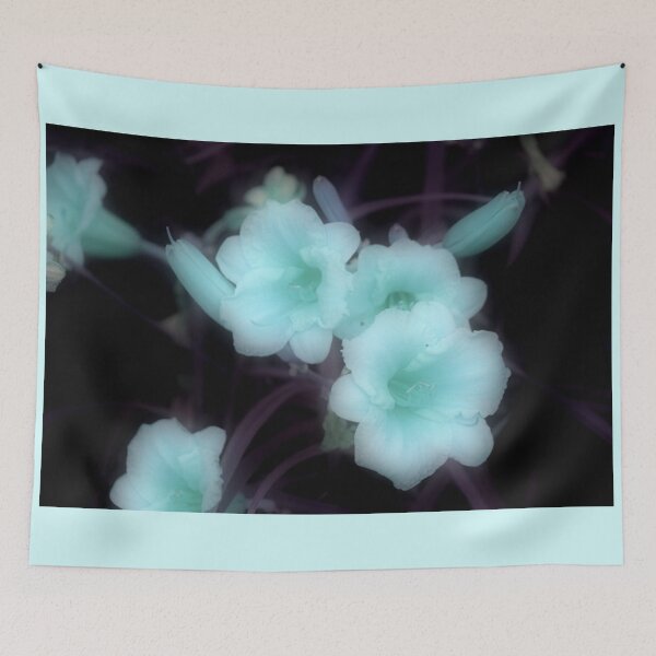 Item preview, Fantasy Glowing Turquoise Blue Day Lilies Flowers designed and sold by JariHawk.