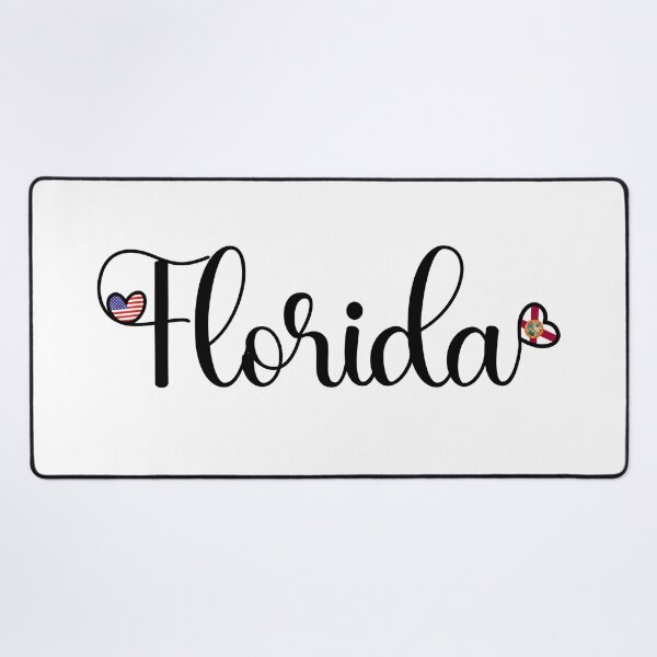 Item preview, I Love Florida - Florida Script With Heart Shaped Flags designed and sold by molamode.