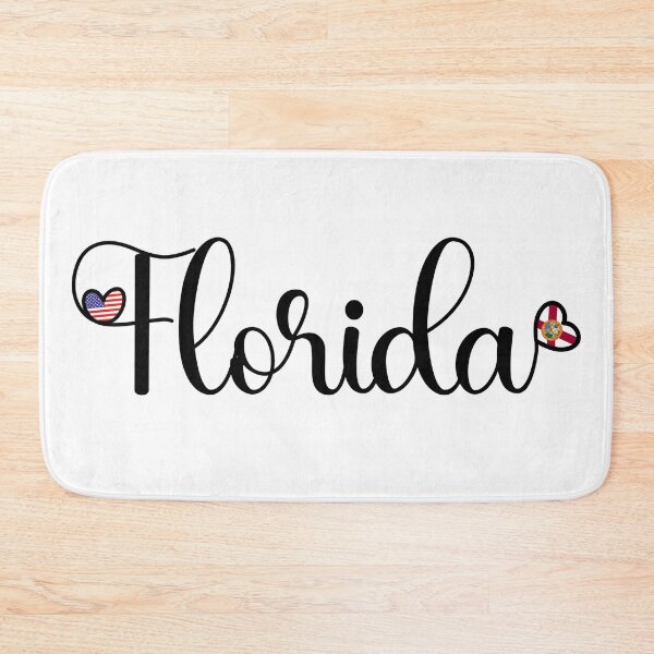 Item preview, I Love Florida - Florida Script With Heart Shaped Flags designed and sold by molamode.