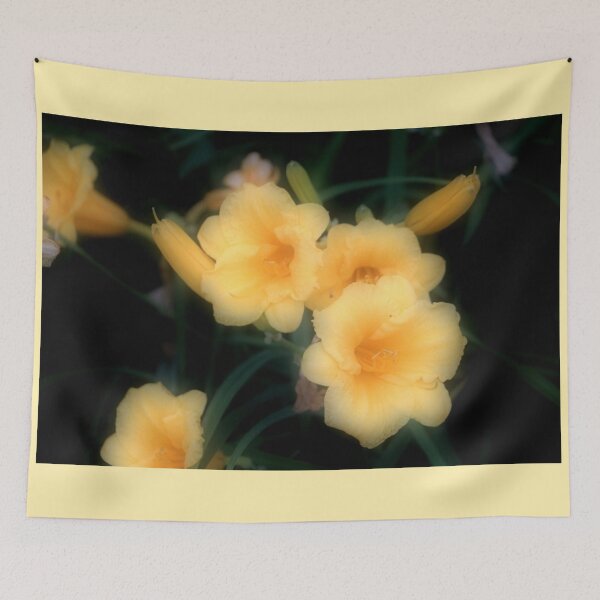 Item preview, Fantasy Glowing Yellow Day Lilies Flowers designed and sold by JariHawk.
