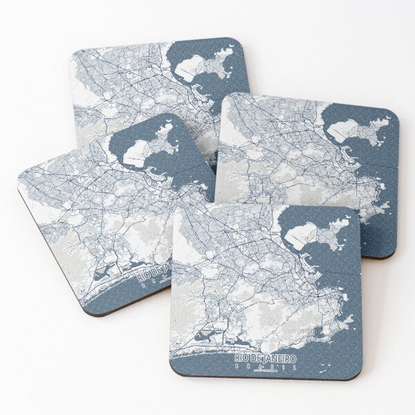 Item preview, Rio de Janeiro City Map of Brazil - Coastal designed and sold by deMAP.