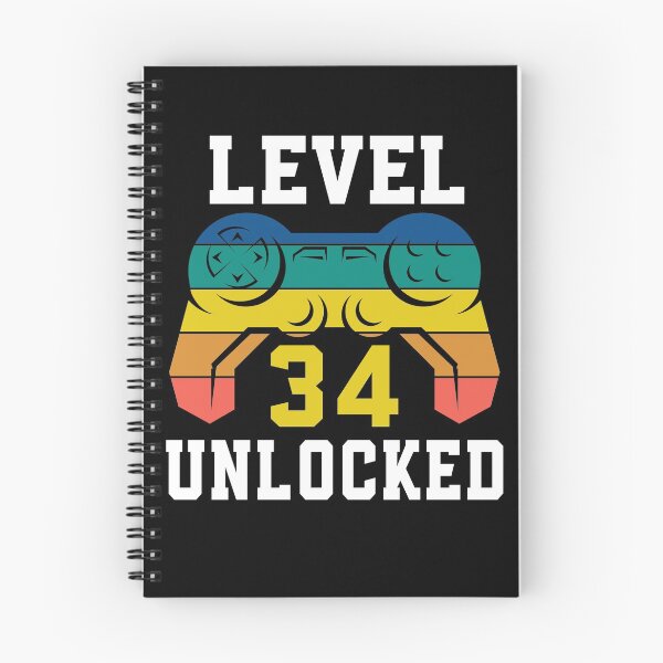 Item preview, Level 34 Unlocked, Video Game 34th Gamer Birthday designed and sold by Fabvity.