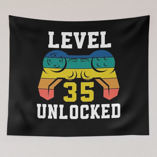 Item preview, Level 35 Unlocked, Video Game 35th Gamer Birthday designed and sold by Fabvity.