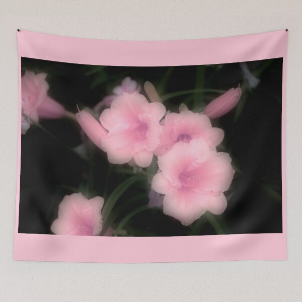 Item preview, Fantasy Glowing Pink Day Lilies Flowers designed and sold by JariHawk.