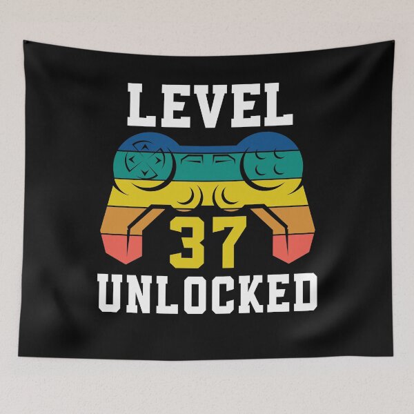 Item preview, Level 37 Unlocked, Video Game 37th Gamer Birthday designed and sold by Fabvity.
