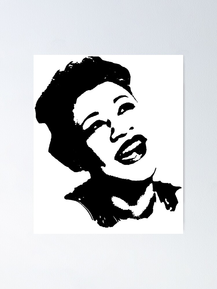 Musique Swing Charleston Chick Webb Lindy Hop Ella Fitzgerald Visage Noir Et Blanc Posterized Cadeau Pour Poster