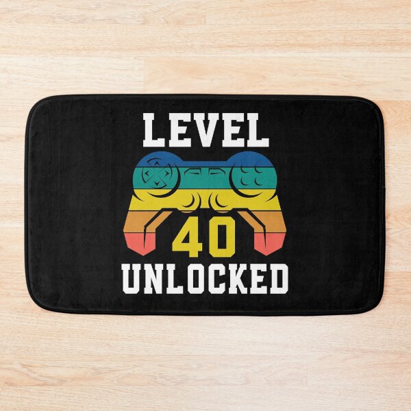 Item preview, Level 40 Unlocked, Video Game 40th Gamer Birthday designed and sold by Fabvity.