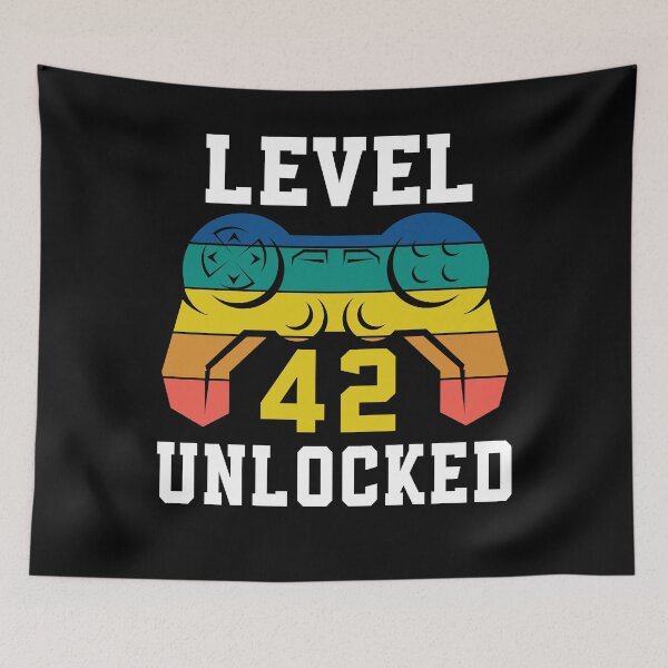 Item preview, Level 42 Unlocked, Video Game 42nd Gamer Birthday designed and sold by Fabvity.