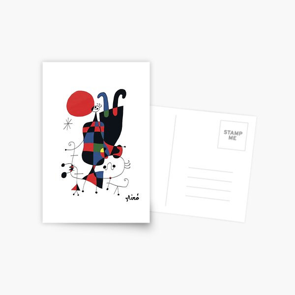 Item preview, Joan Miró Abstract Surrealism | “Figures and Dog in Front of the Sun” designed and sold by Gascondi.