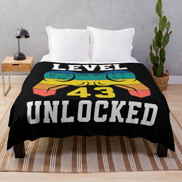 Item preview, Level 43 Unlocked, Video Game 43rd Gamer Birthday designed and sold by Fabvity.