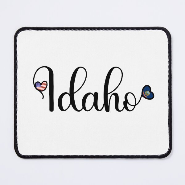 Item preview, I Love Idaho - Idaho Script With Heart Shaped Flags designed and sold by molamode.