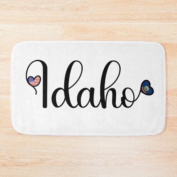 Item preview, I Love Idaho - Idaho Script With Heart Shaped Flags designed and sold by molamode.