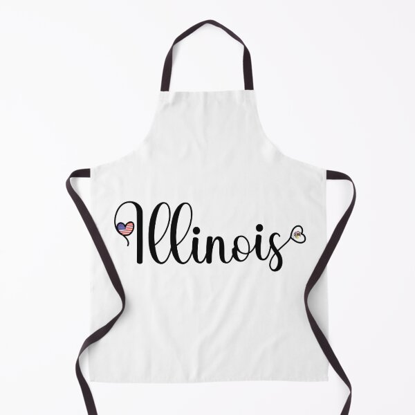 Item preview, I Love Illinois - Illinois Script With Heart Shaped Flags designed and sold by molamode.