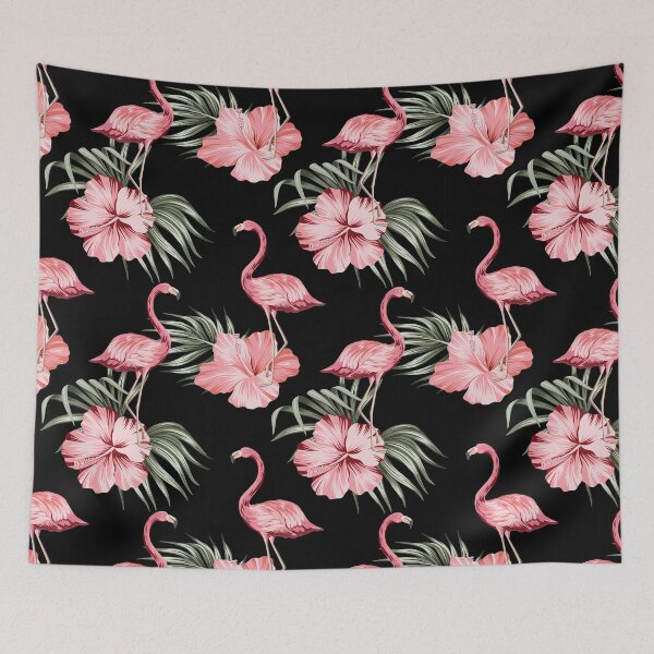 Item preview, Flamingo Hibiscus Flowers designed and sold by AlysaWithArt.