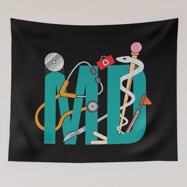 Item preview, MD Medical Doctor, Stethoscope, Black designed and sold by Preents.