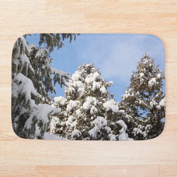 Item preview, Snow Covered Evergreen Pine Trees in the Winter designed and sold by JariHawk.