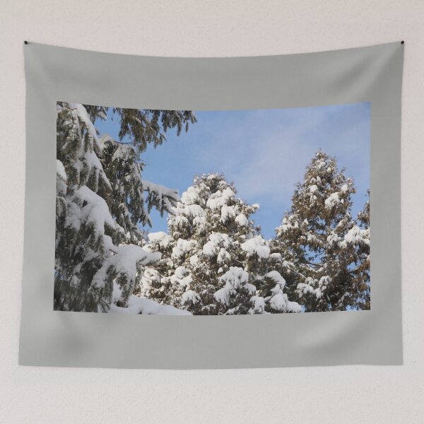 Item preview, Snow Covered Evergreen Pine Trees in the Winter designed and sold by JariHawk.