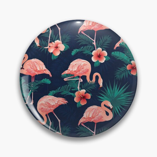 Item preview, Flamingo Hibiscus Tropical Leaves designed and sold by AlysaWithArt.