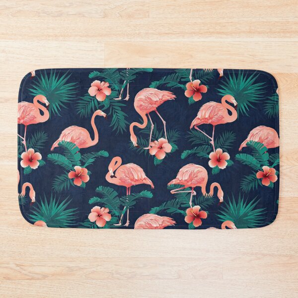 Item preview, Flamingo Hibiscus Tropical Leaves designed and sold by AlysaWithArt.