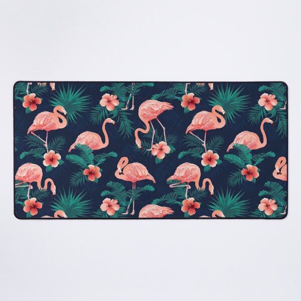Artikel-Vorschau von Flamingo Hibiskus tropische Blätter, designt und verkauft von AlysaWithArt.
