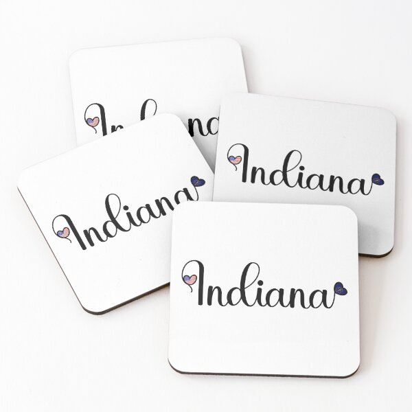Item preview, I Love Indiana - Indiana Script With Heart Shaped Flags designed and sold by molamode.