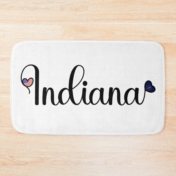 Item preview, I Love Indiana - Indiana Script With Heart Shaped Flags designed and sold by molamode.