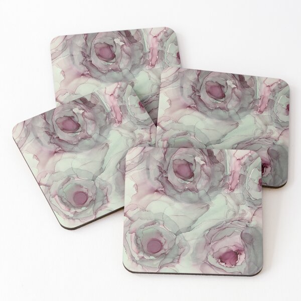 Item preview, Abstract Grey and Pink Roses  designed and sold by Kathleen Douglas.