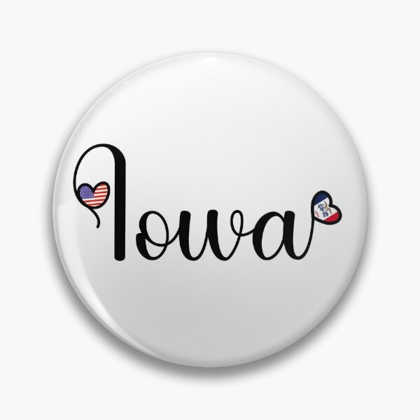Item preview, I Love Iowa - Iowa Script With Heart Shaped Flags designed and sold by molamode.