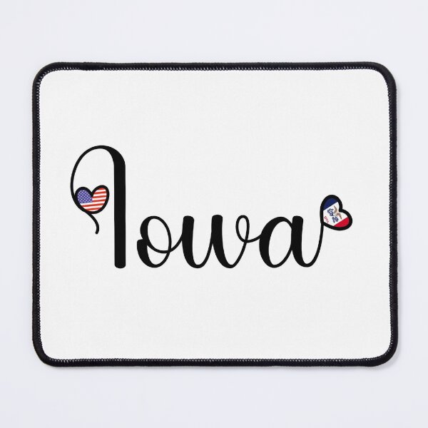 Item preview, I Love Iowa - Iowa Script With Heart Shaped Flags designed and sold by molamode.