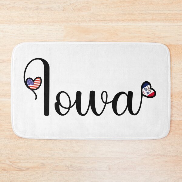 Item preview, I Love Iowa - Iowa Script With Heart Shaped Flags designed and sold by molamode.