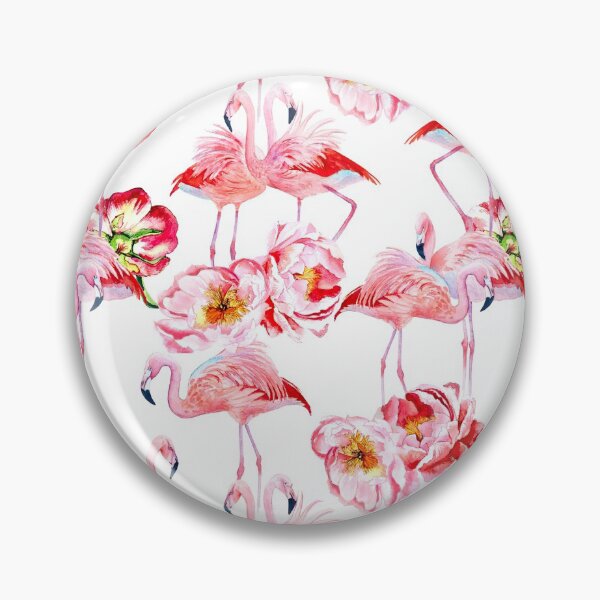 Item preview, Watercolor Flamingo Flower designed and sold by JaskolArt.