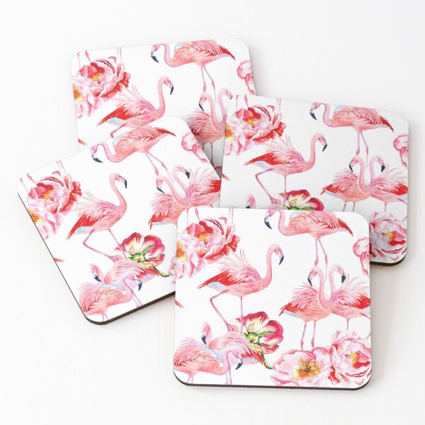 Item preview, Watercolor Flamingo Flower designed and sold by JaskolArt.