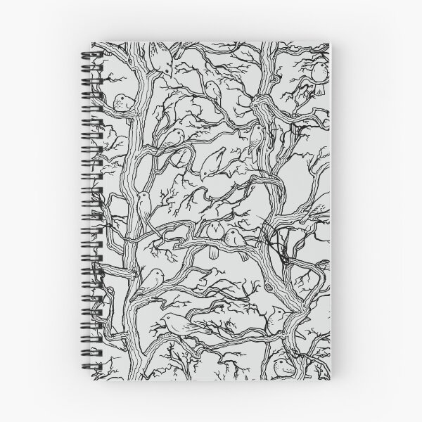Item preview, Birds in Trees (Outlines on light grey) designed and sold by Vincent Briggs.