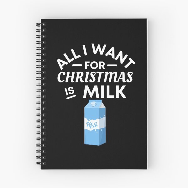 Item preview, All I Want for Christmas Is Milk- Funny milk Puns - Christmas Gift for milk Lovers designed and sold by CaitU.