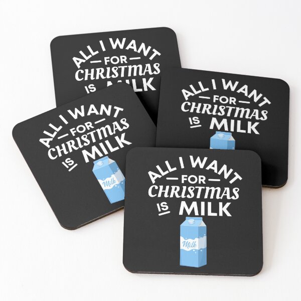 Item preview, All I Want for Christmas Is Milk- Funny milk Puns - Christmas Gift for milk Lovers designed and sold by CaitU.