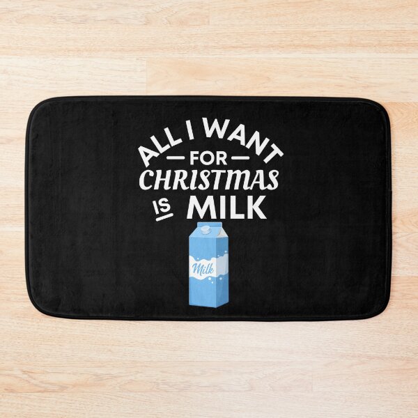 Item preview, All I Want for Christmas Is Milk- Funny milk Puns - Christmas Gift for milk Lovers designed and sold by CaitU.