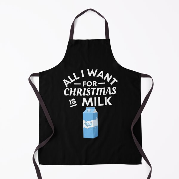 Item preview, All I Want for Christmas Is Milk- Funny milk Puns - Christmas Gift for milk Lovers designed and sold by CaitU.